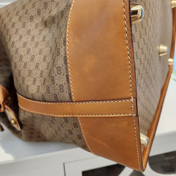 Vintage Gucci GG Luggage Set with Stripes - Picture 10 of 16